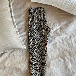 Rebecca Taylor leopard print drawstring pants